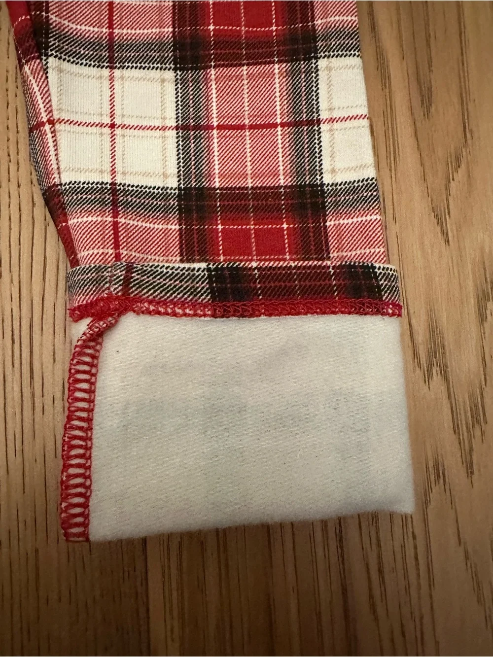 H&M Adjustable Waste Red, White, and Black Plaid Fleece Lined Toddler G Leggings